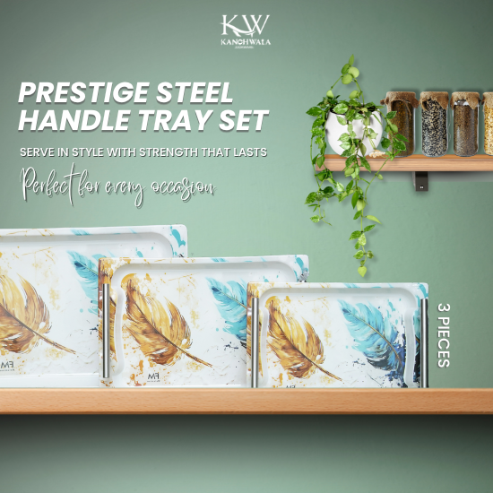 Prestige Steel Handle Tray Set